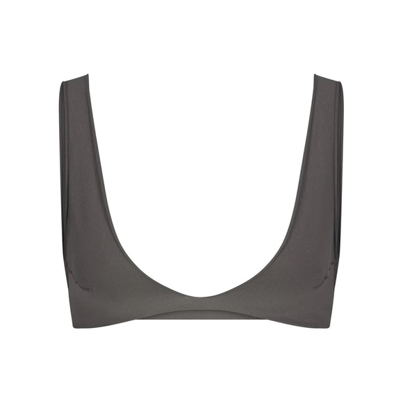 New SKIMS by Kim Kardashian Raw Edge Triangle Bralette in Gunmetal Size XL - Picture 2 of 9